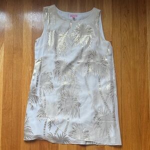 Lilly Pulitzer White and Gold Dress